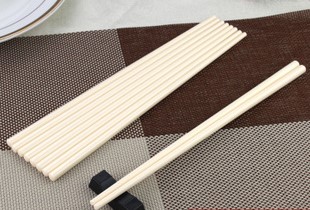 明润【象牙筷子】10双 (玉色光滑)